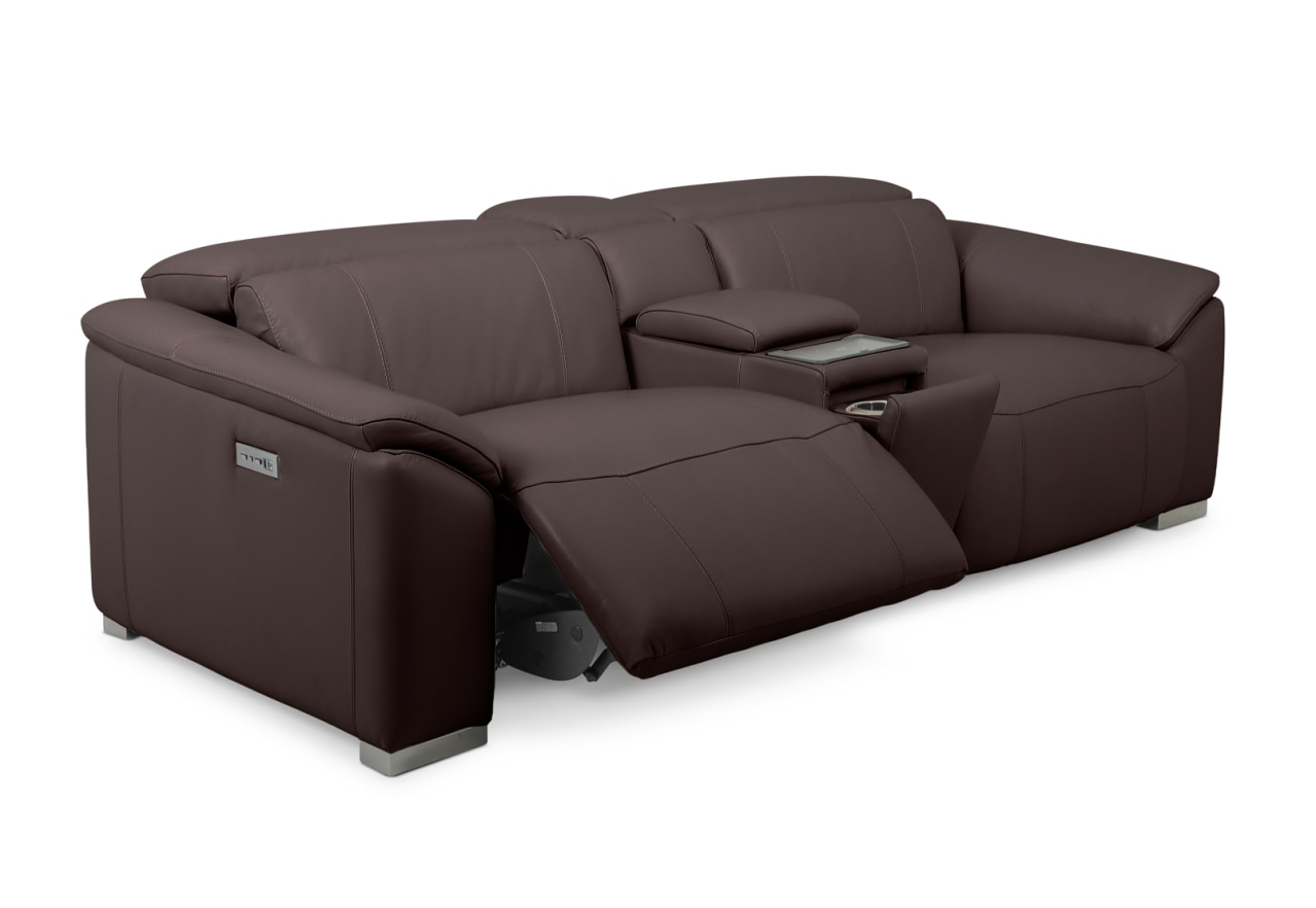 FIORELLA LEATHER 2.5 Seater with Inbuilt Electric Recliners and Console – image 8 of 16