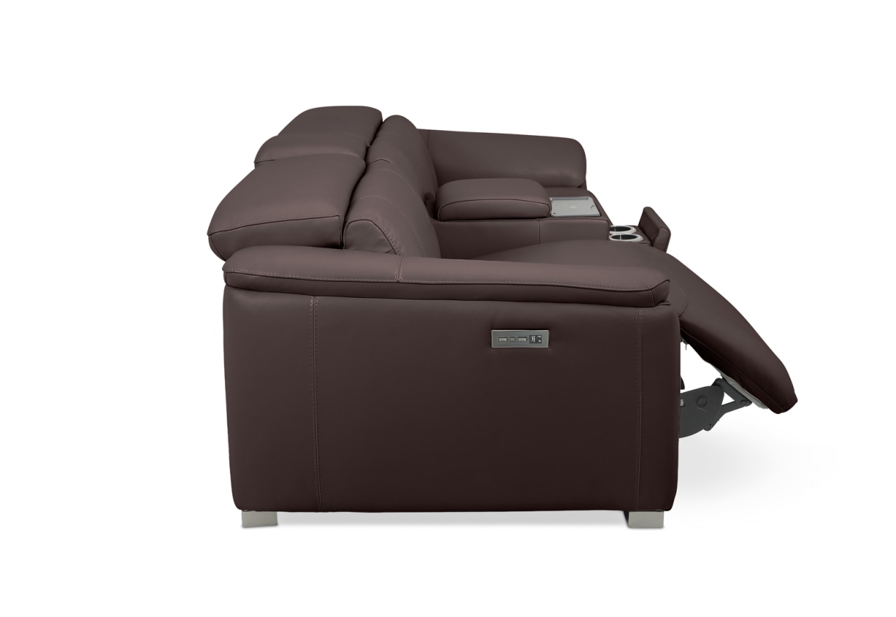 FIORELLA LEATHER 2.5 Seater with Inbuilt Electric Recliners and Console – image 11 of 16