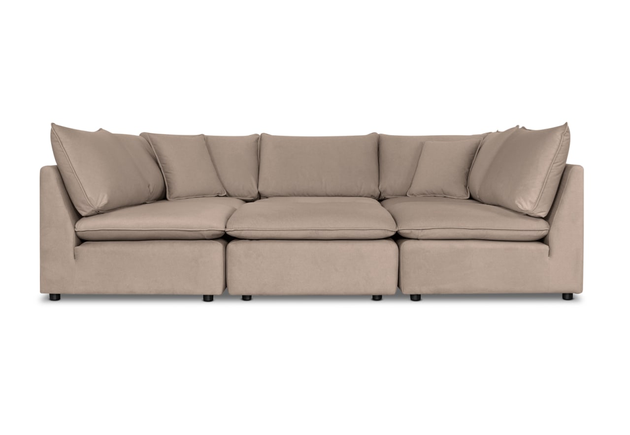 RONSTADT FABRIC Corner Lounge with Ottoman – image 1 of 6