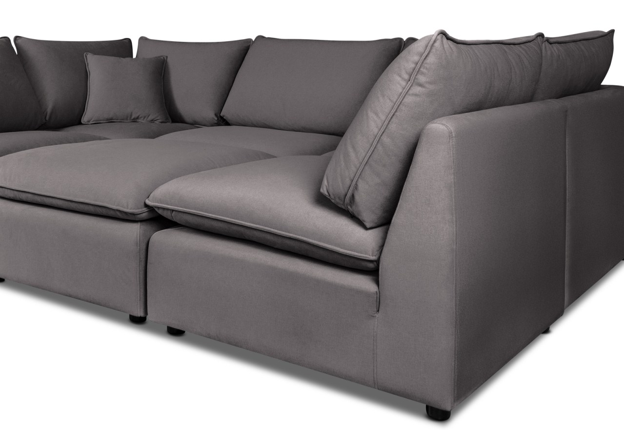 RONSTADT FABRIC Corner Lounge with Ottoman – image 3 of 6