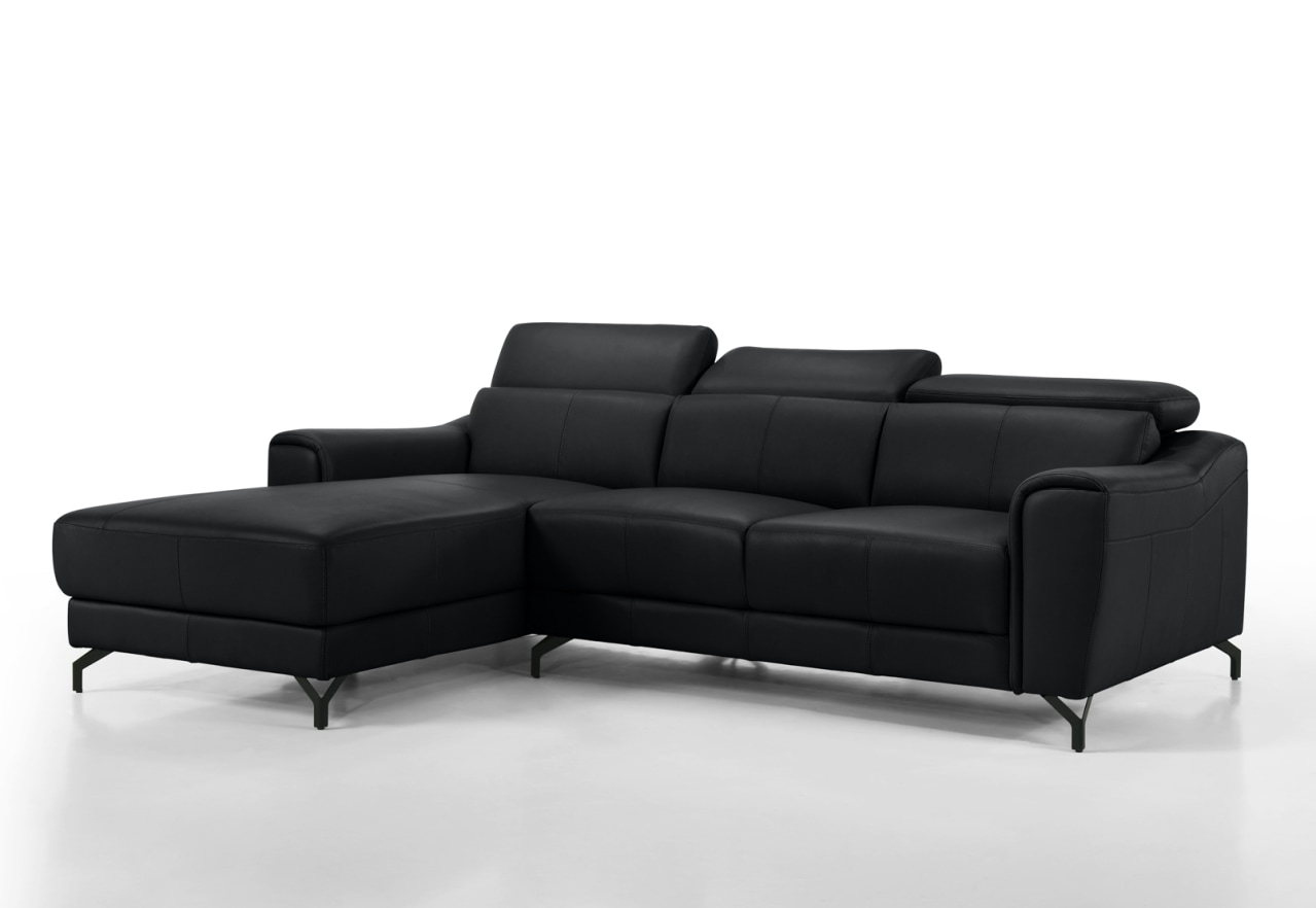 PELOSI LEATHER 3 Seater LHF Chaise – image 3 of 5
