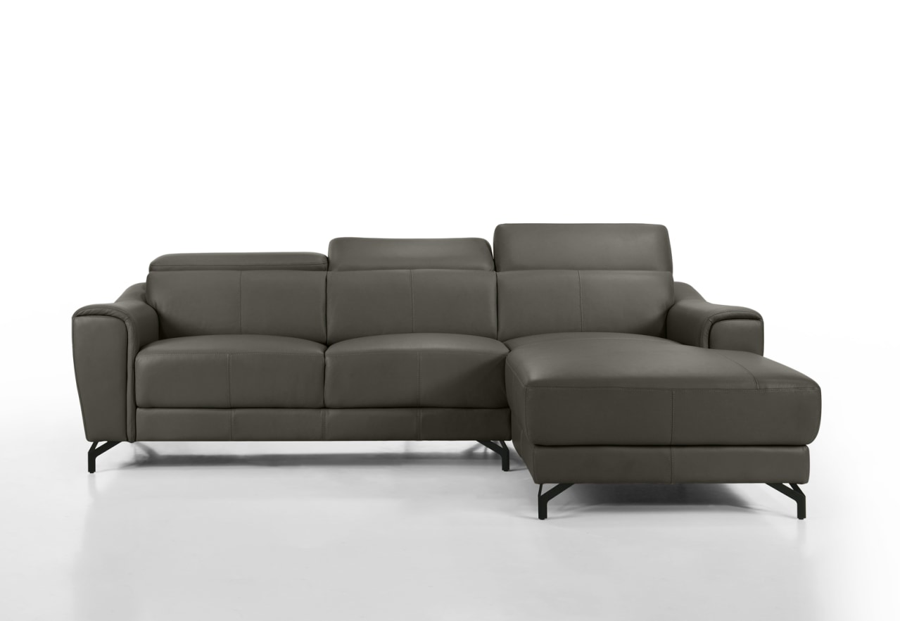 PELOSI LEATHER 3 Seater RHF Chaise – image 2 of 6