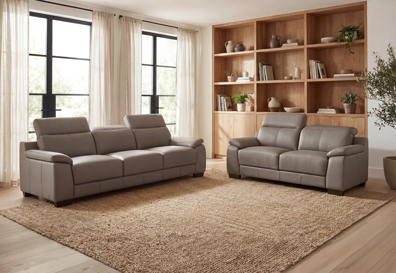 ESCHER LEATHER 2 Seater Sofa – image 7 of 8