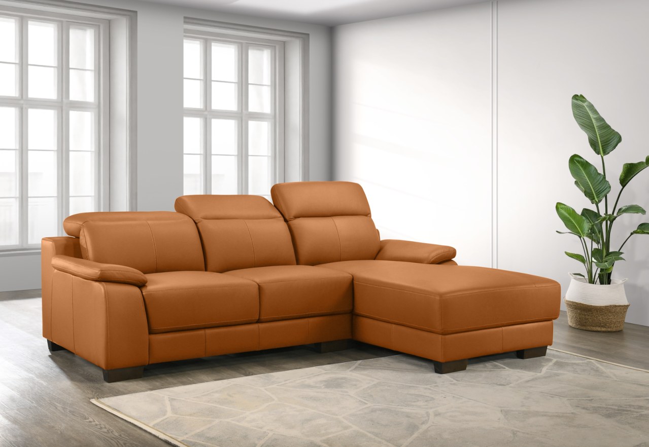 ESCHER LEATHER 3 Seater RHF Chaise – image 1 of 5