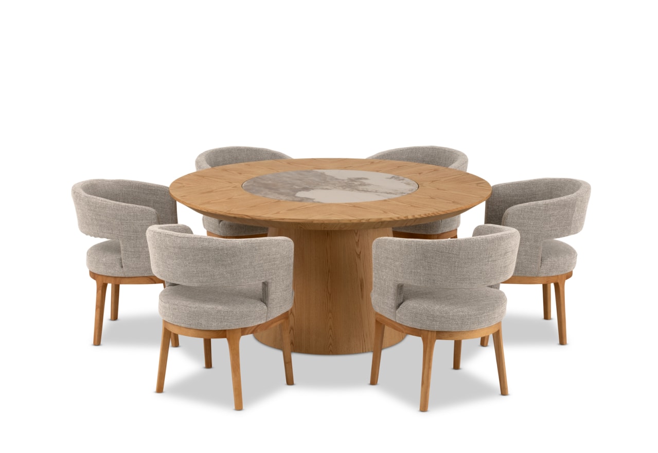TAKESHI 7 Piece Dining Suite with Godric Dining Chairs – image 2 of 11
