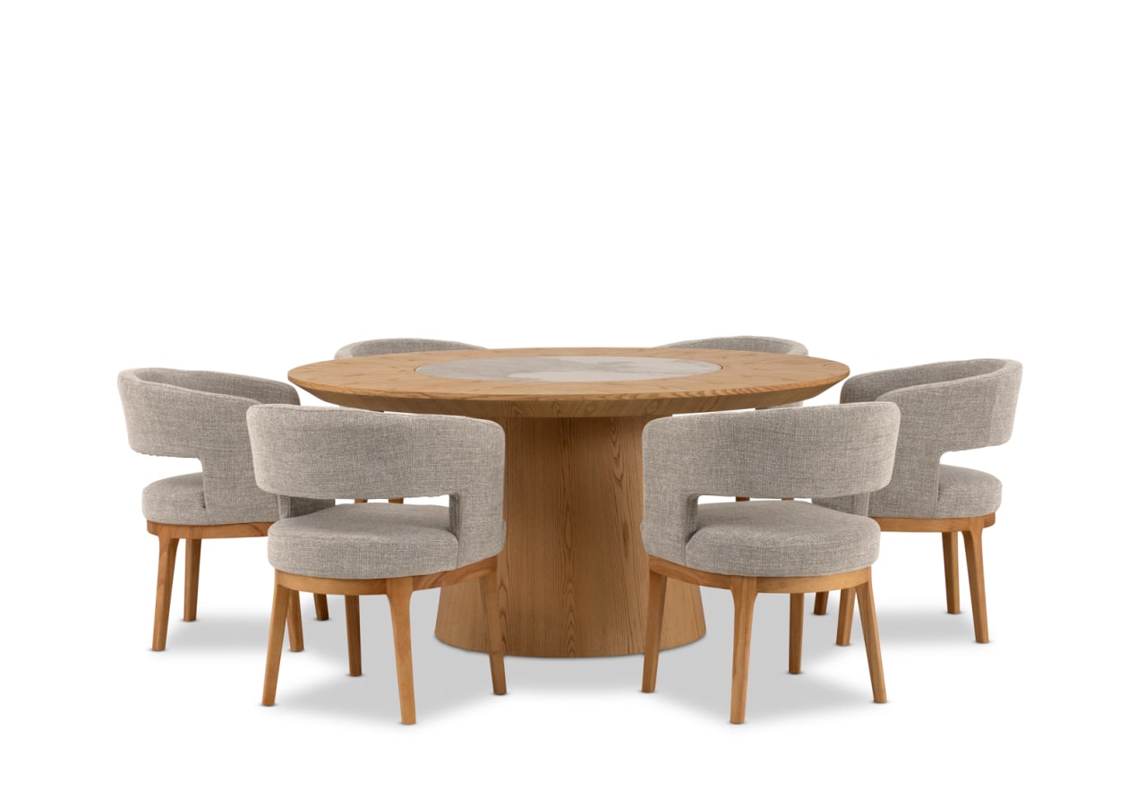TAKESHI 7 Piece Dining Suite with Godric Dining Chairs – image 3 of 11