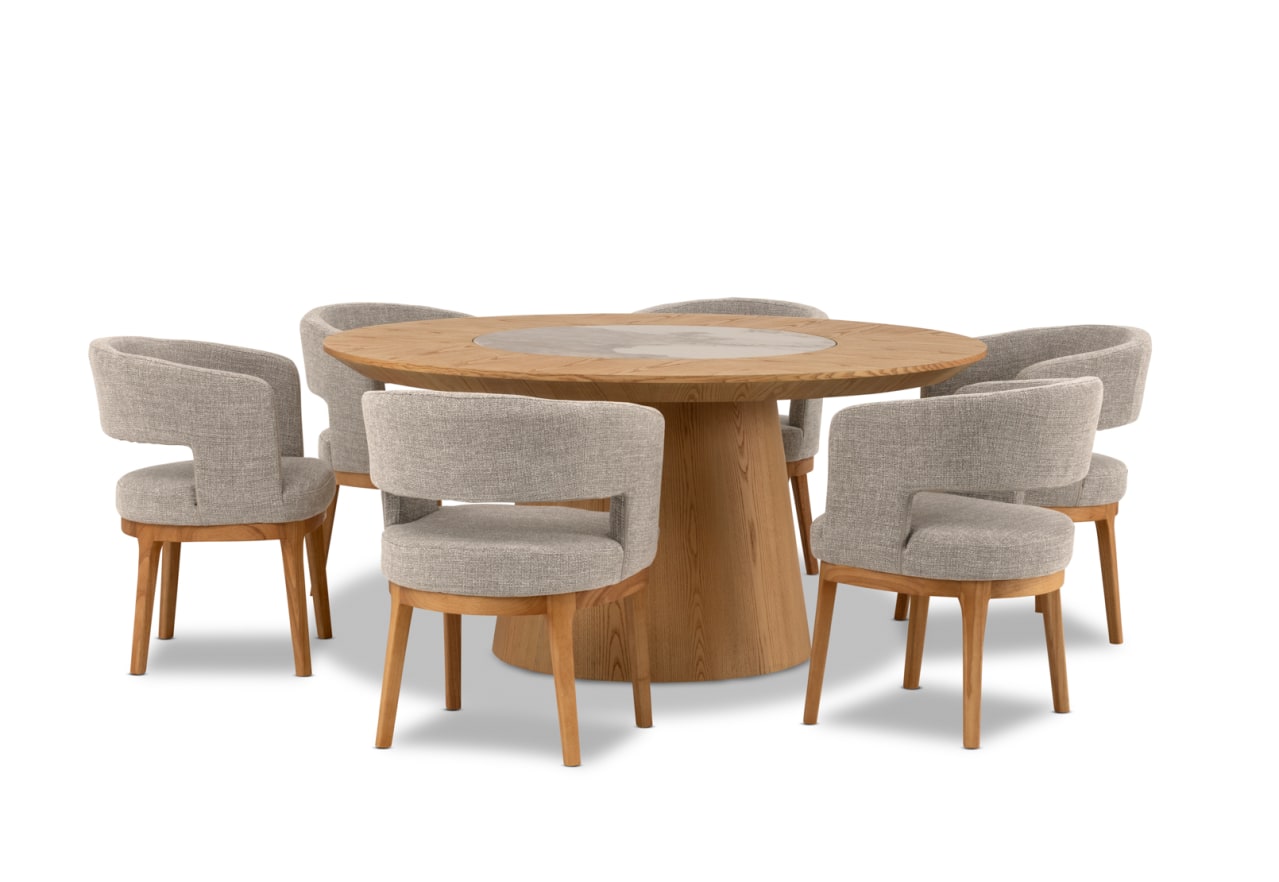 TAKESHI 7 Piece Dining Suite with Godric Dining Chairs – image 4 of 11