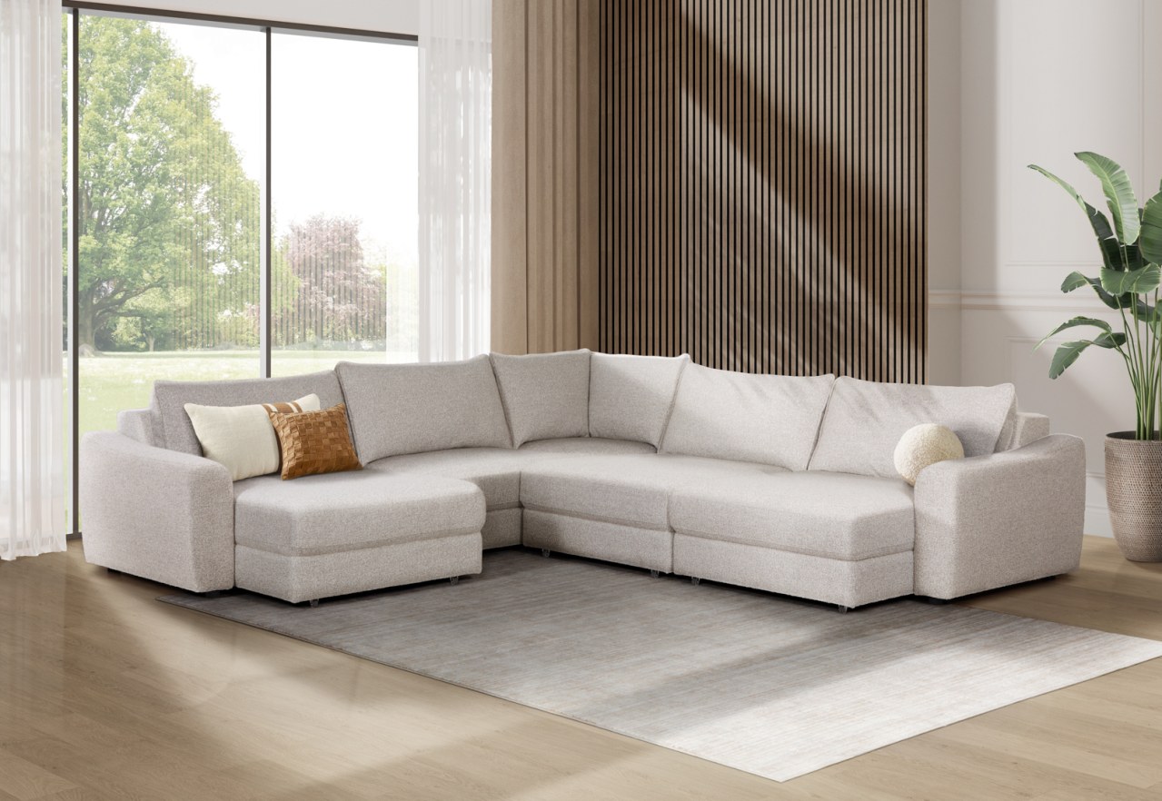 CADENZA FABRIC 5 Seater Corner Lounge – image 8 of 8