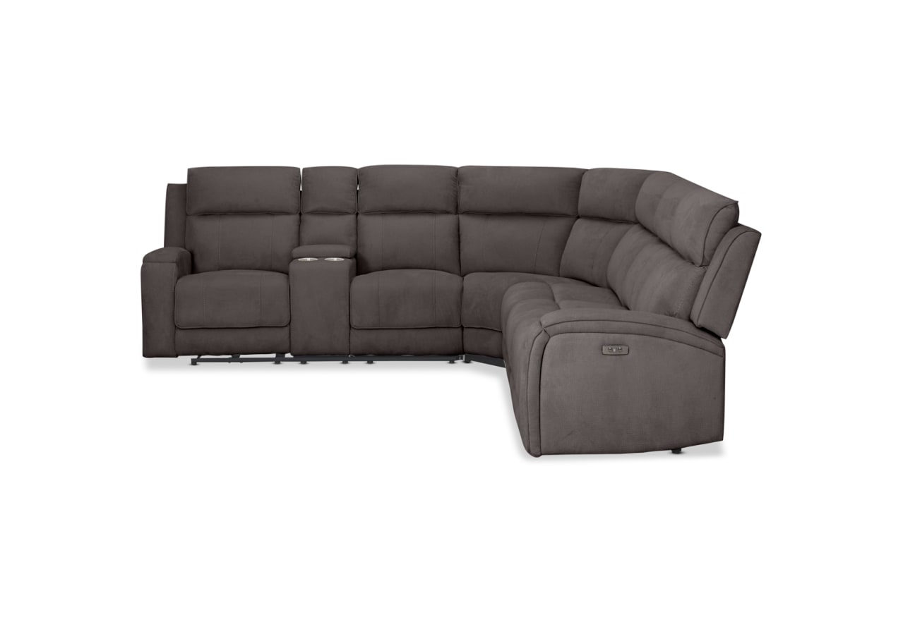 BAYTOWN FABRIC CNR withElectric Recliners – image 8 of 12