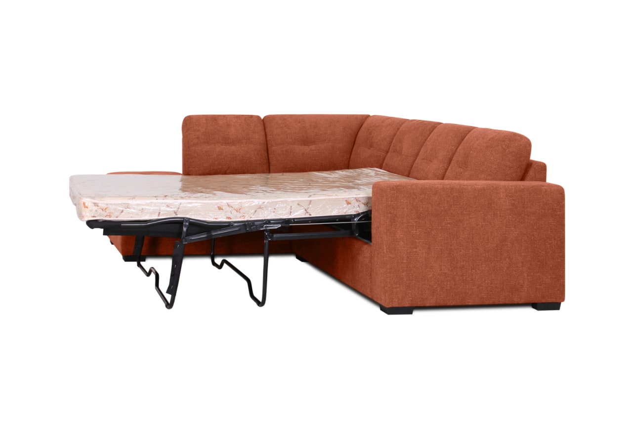 DIAMOND FABRIC Corner LHF Chaise with Sofa Bed – image 6 of 12