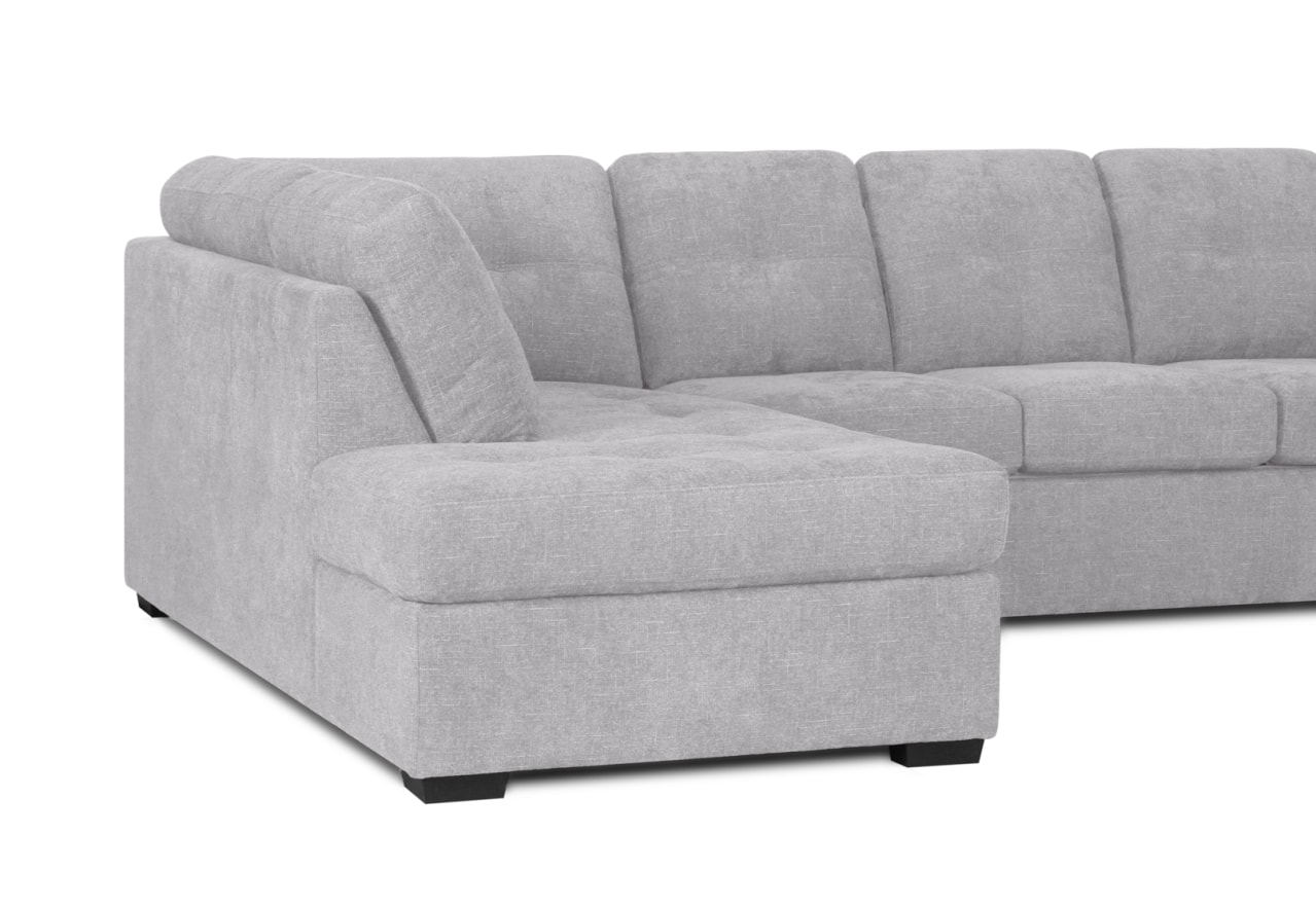 DIAMOND FABRIC Corner LHF Chaise with Sofa Bed – image 7 of 12