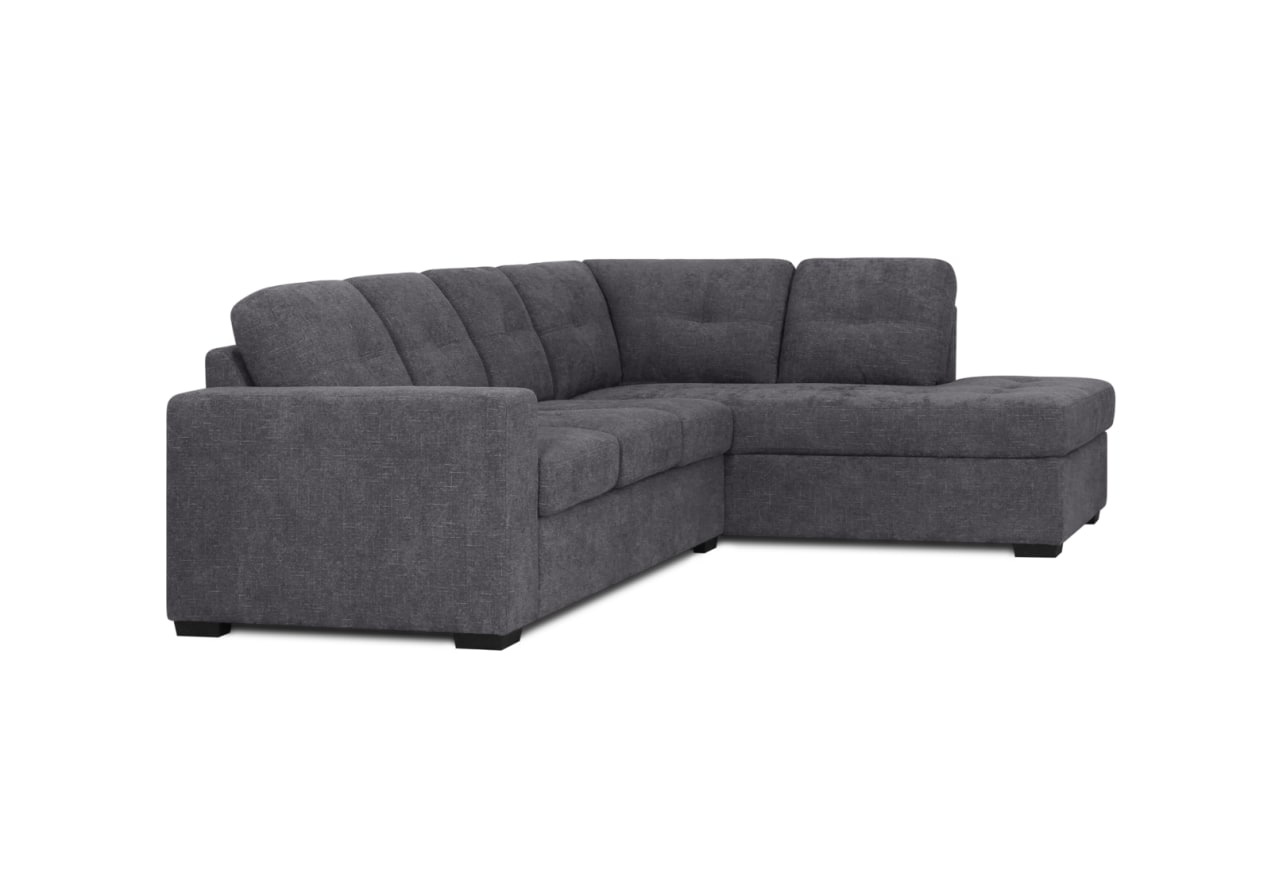 DIAMOND FABRIC Corner RHF Chaise with Sofa Bed – image 5 of 12