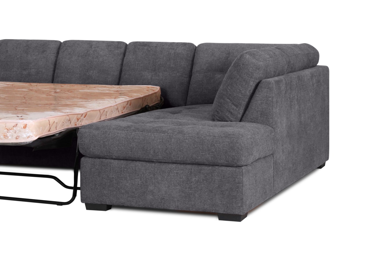 DIAMOND FABRIC Corner RHF Chaise with Sofa Bed – image 8 of 12