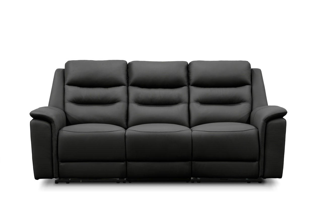 ATALANTA LEATHER 3 Seater with 2 Inbuilt Electric Recliners – image 1 of 6