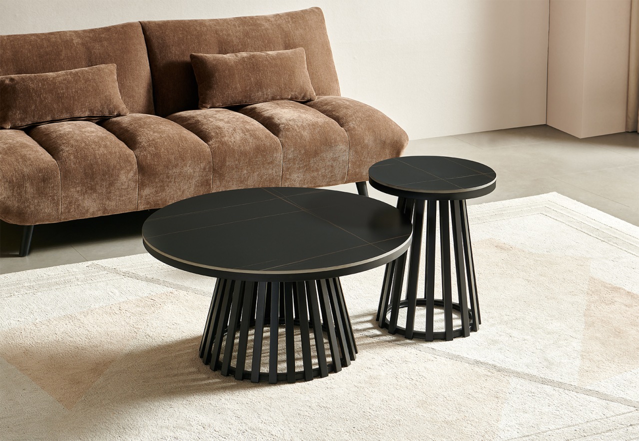 MCGUIRE Black Round Coffee Table – image 6 of 6