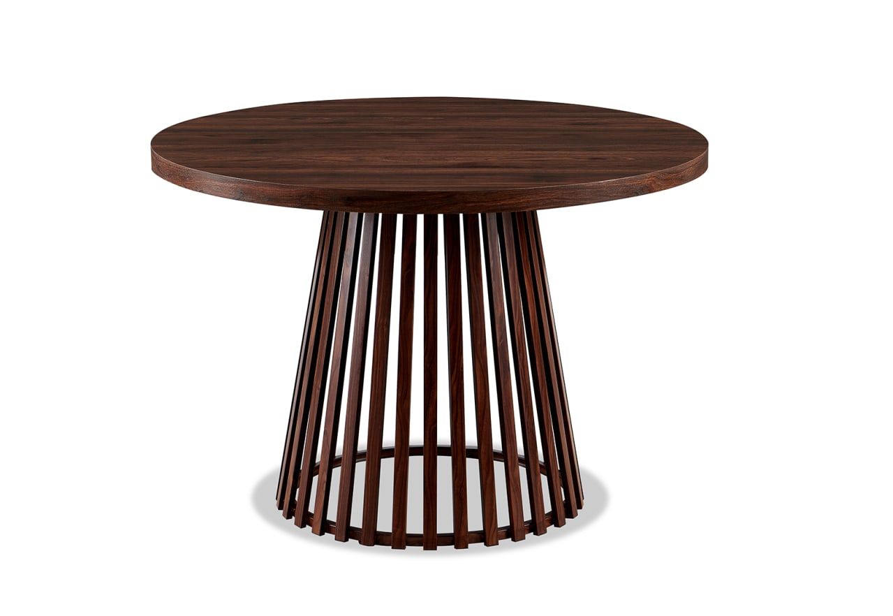 MCGUIRE Walnut Round Dining Table – image 2 of 5