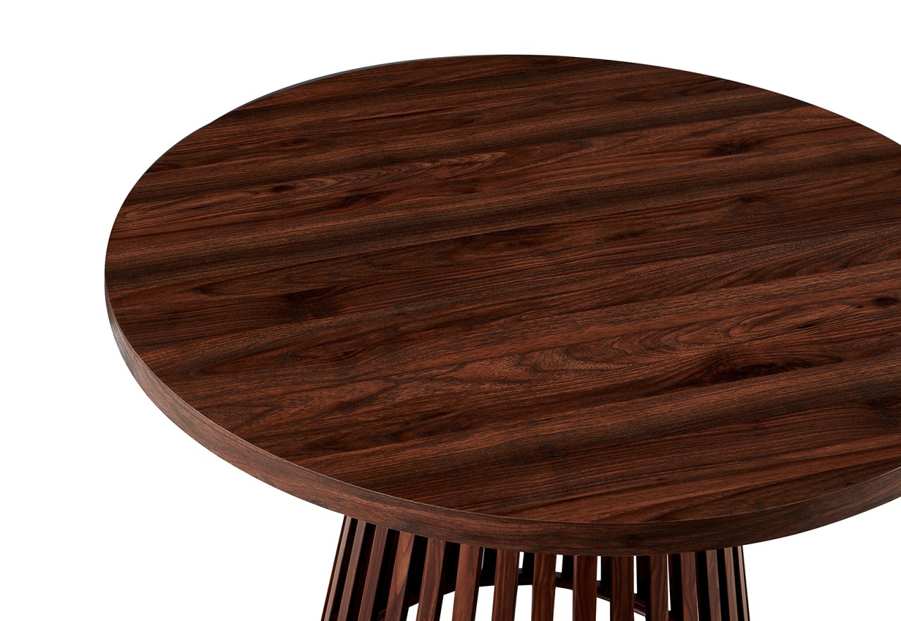 MCGUIRE Walnut Round Dining Table – image 3 of 5