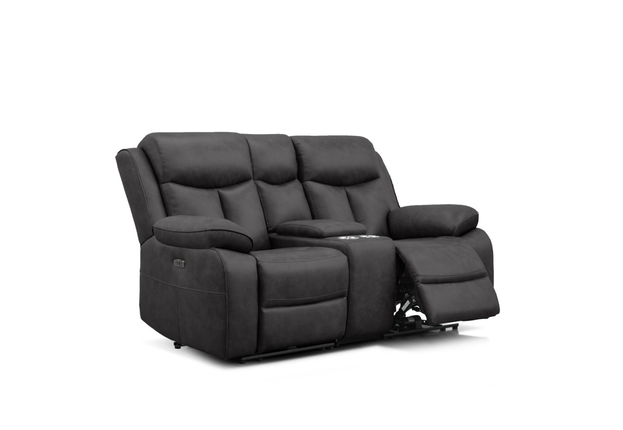 DACIA FABRIC 2 Seater with Inbuilt Electric Recliners and Console – image 5 of 8