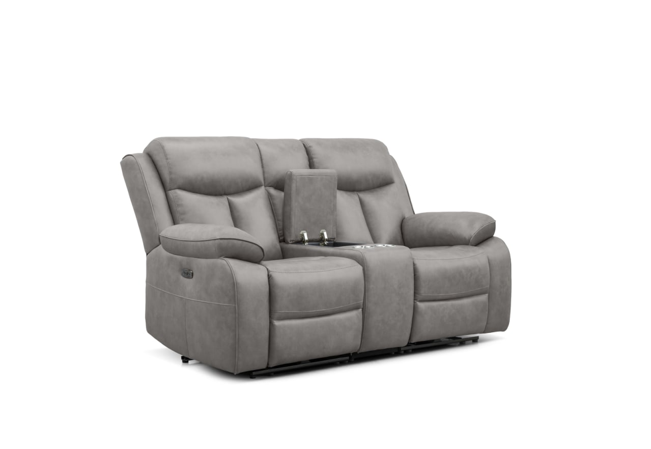 DACIA FABRIC 2 Seater with Inbuilt Electric Recliners and Console – image 3 of 8