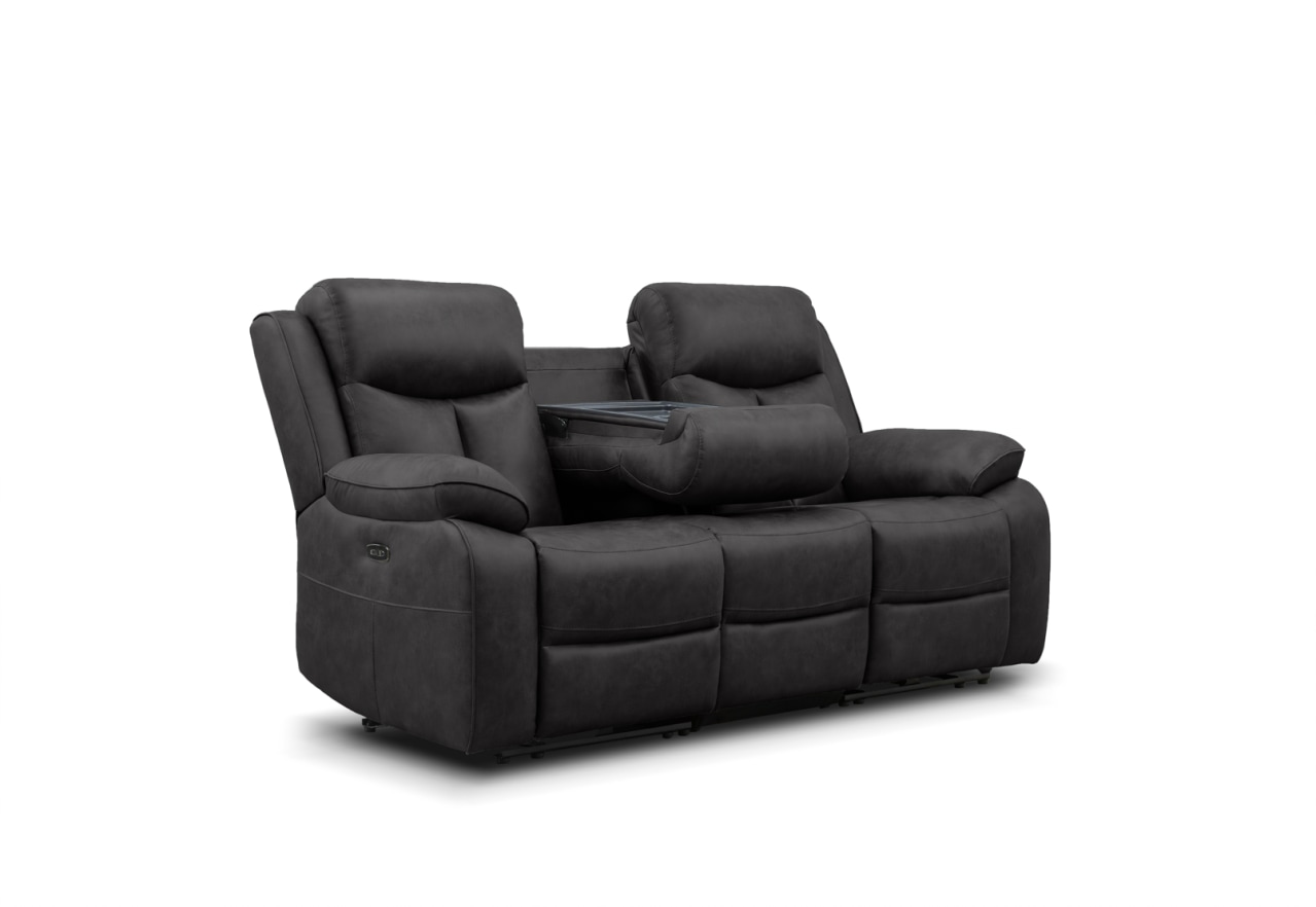 DACIA FABRIC 3 Seater with 2 Inbuilt Electric Recliners – image 3 of 8
