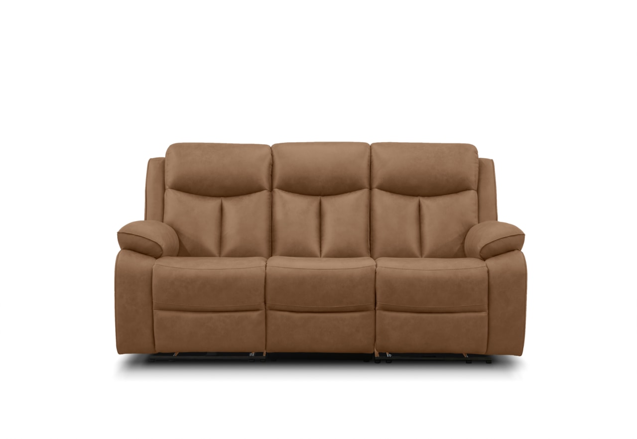 DACIA FABRIC 3 Seater with 2 Inbuilt Electric Recliners – image 1 of 8