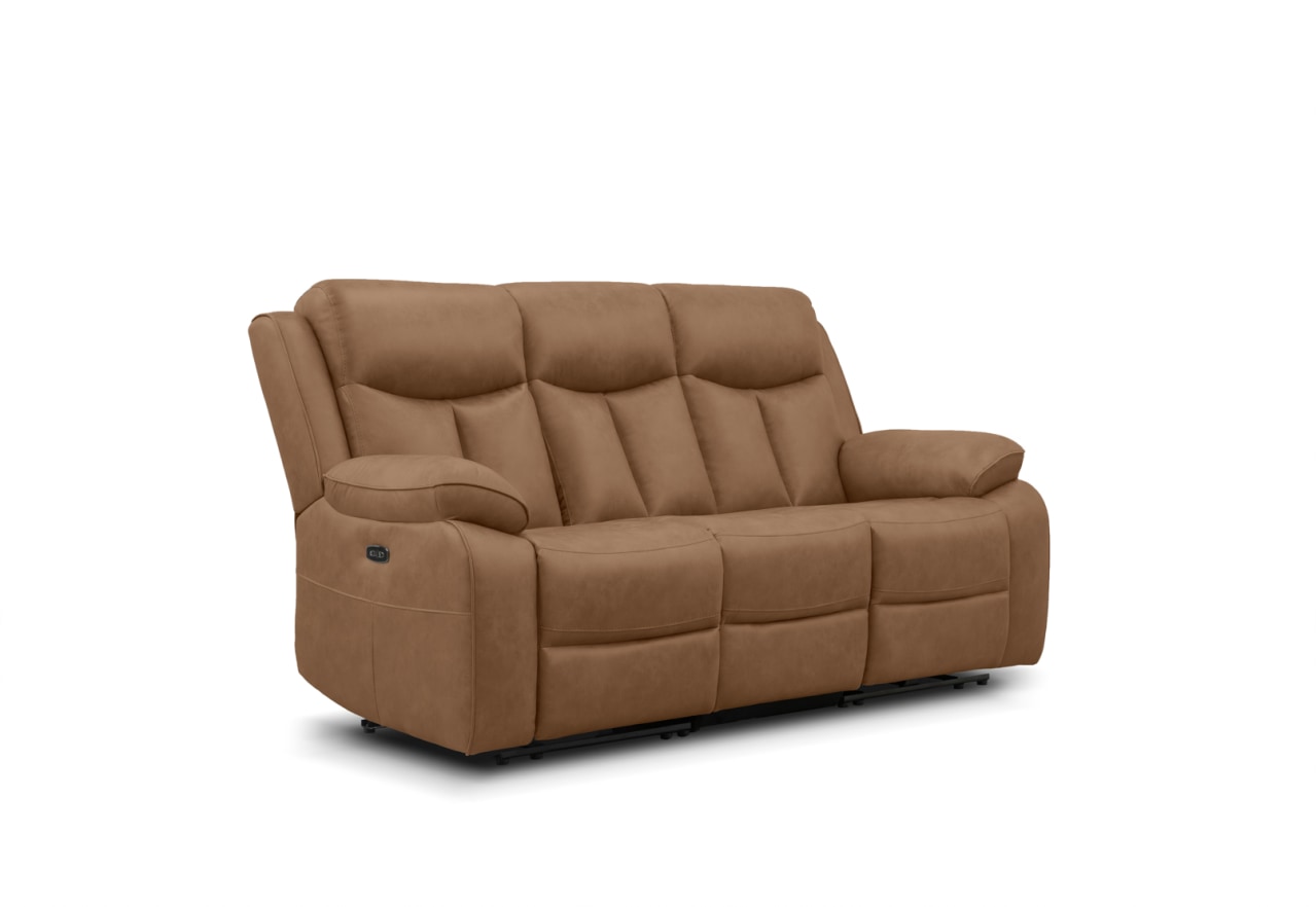 DACIA FABRIC 3 Seater with 2 Inbuilt Electric Recliners – image 2 of 8