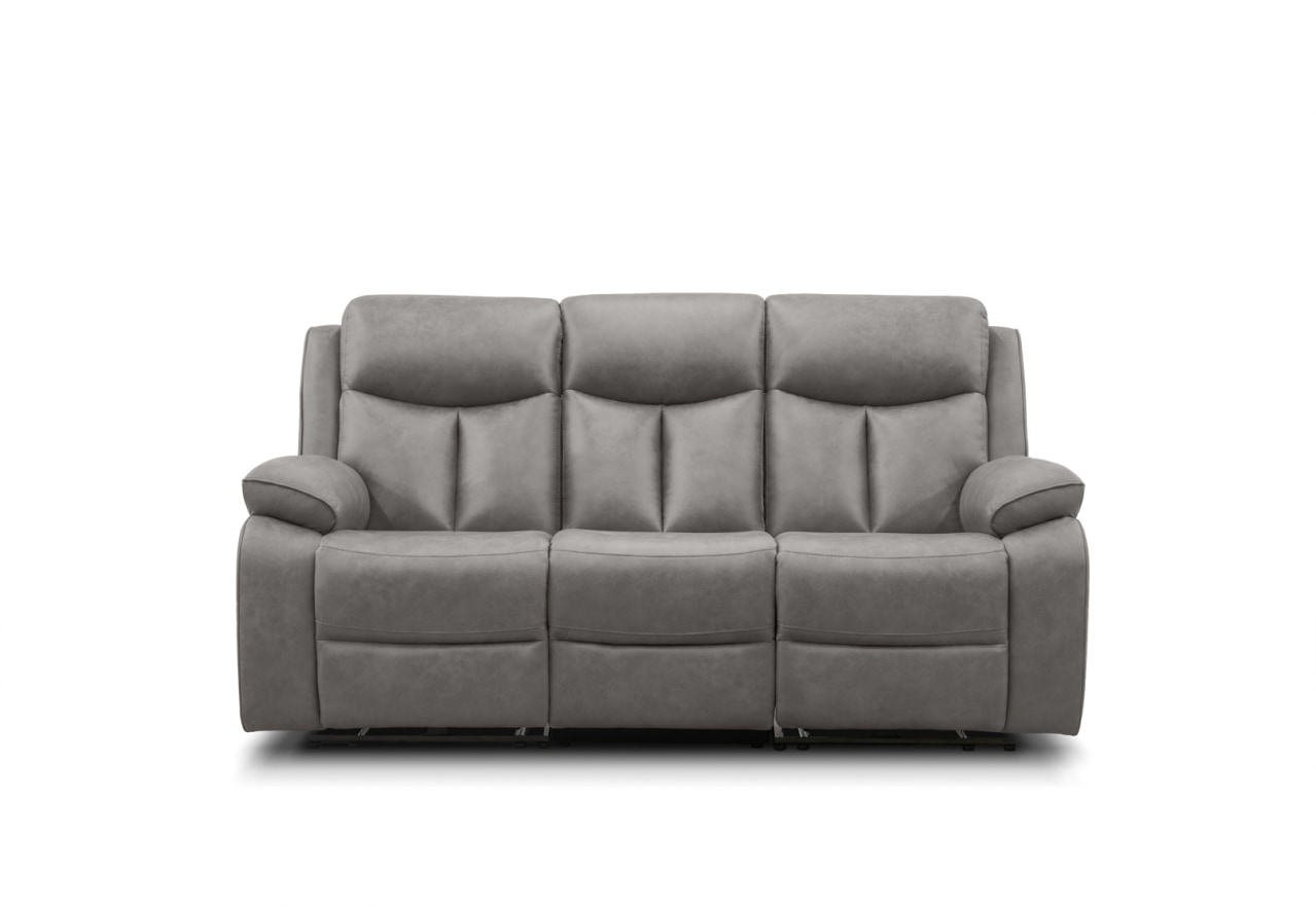 DACIA FABRIC 3 Seater with 2 Inbuilt Electric Recliners – image 1 of 8