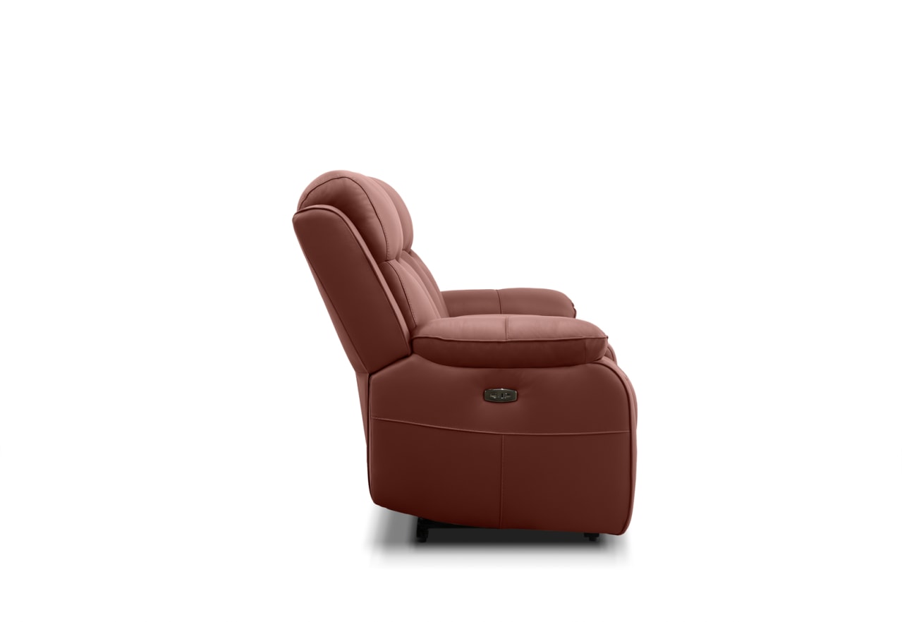 DACIA LEATHER 2 Seater Sofa with Inbuilt Electric Recliners and Console – image 6 of 8