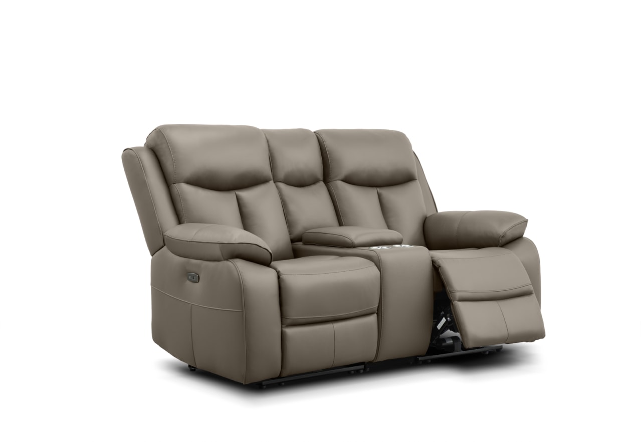 DACIA LEATHER 2 Seater Sofa with Inbuilt Electric Recliners and Console – image 5 of 8