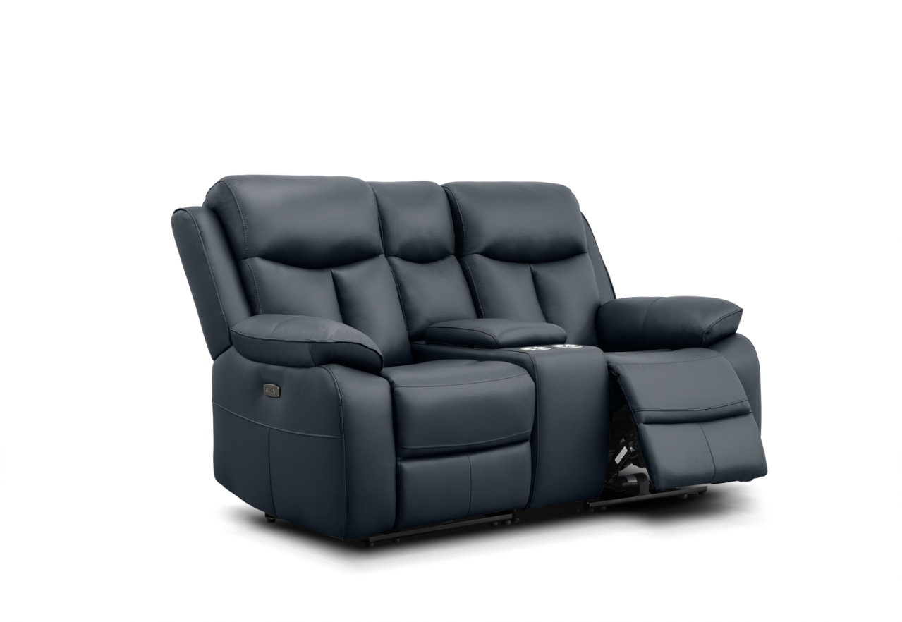 DACIA LEATHER 2 Seater Sofa with Inbuilt Electric Recliners and Console – image 5 of 8