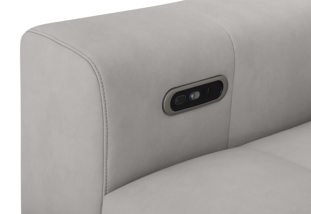 FARRINGTON FABRIC Corner with 2 Inbuilt Electric Sliders & RHF Chaise – image 7 of 8