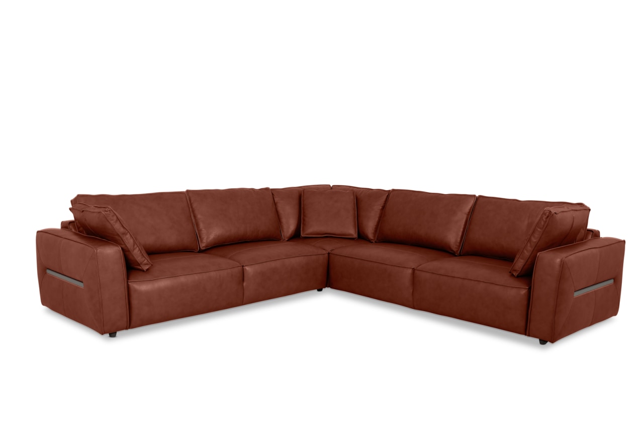 CIMIANO LEATHER 5 Seater Corner Lounge – image 1 of 4