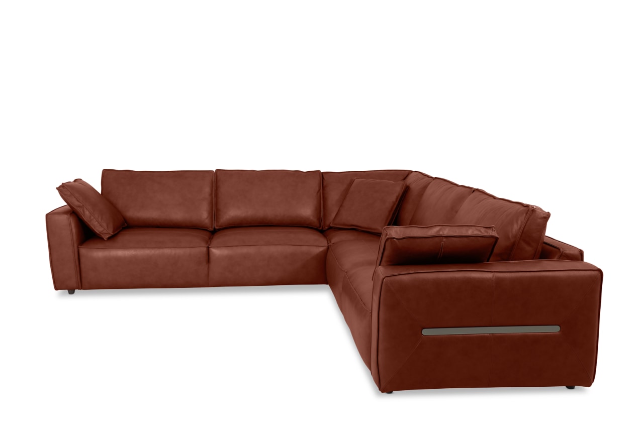 CIMIANO LEATHER 5 Seater Corner Lounge – image 2 of 4