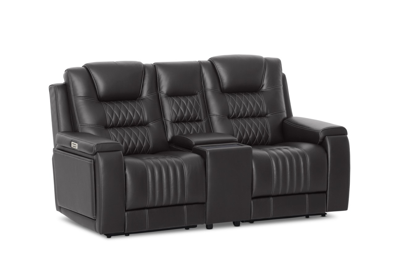 AGASSI LEATHER 2 Seater Dual Electric Recliners – image 2 of 3