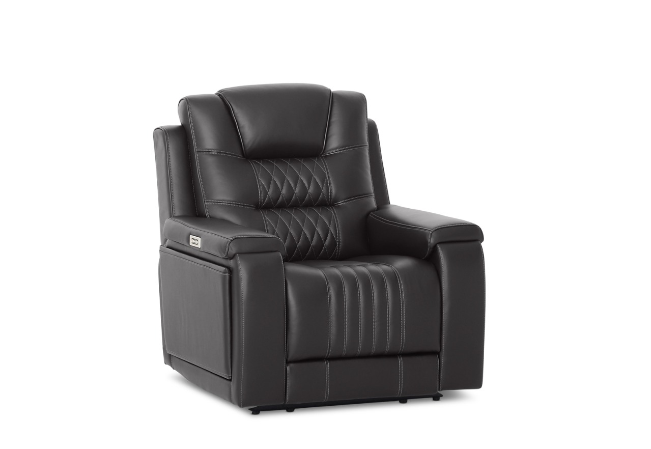 AGASSI LEATHER Dual Electric Recliner – image 2 of 3