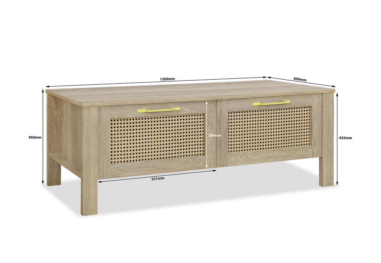 HARBERT 2 Drawer Coffee Table – image 11 of 16
