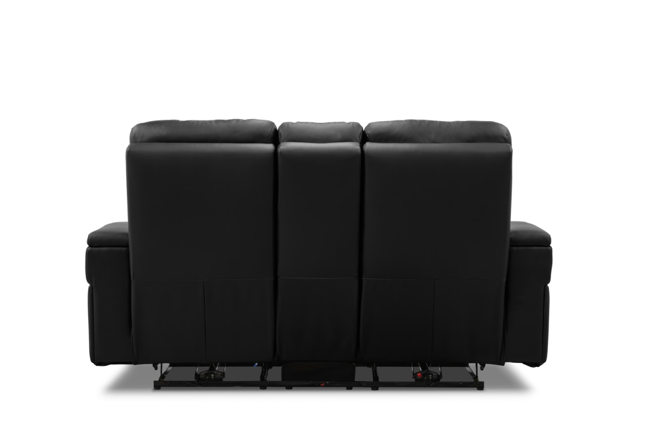 LAS VEGAS LEATHER Media 2 Seater Electric Recliner with Console – image 18 of 26