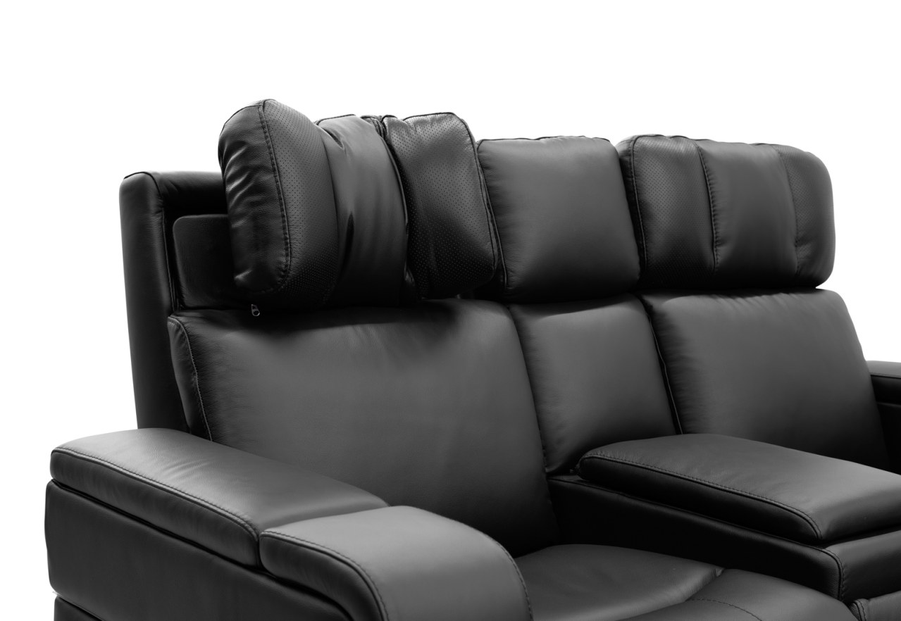 LAS VEGAS LEATHER Media 2 Seater Electric Recliner with Console – image 21 of 26