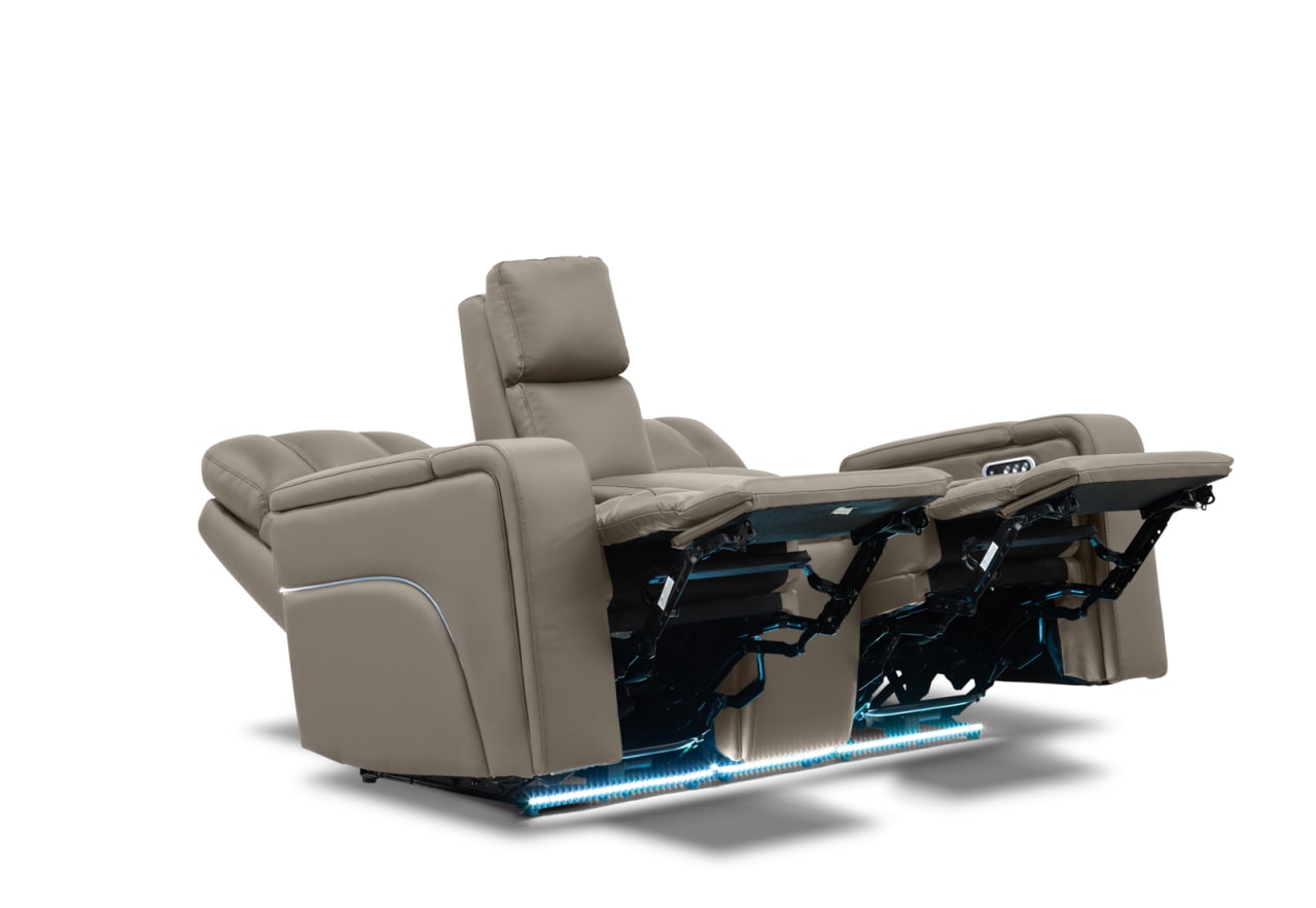 LAS VEGAS LEATHER Media 2 Seater Electric Recliner with Console – image 16 of 30