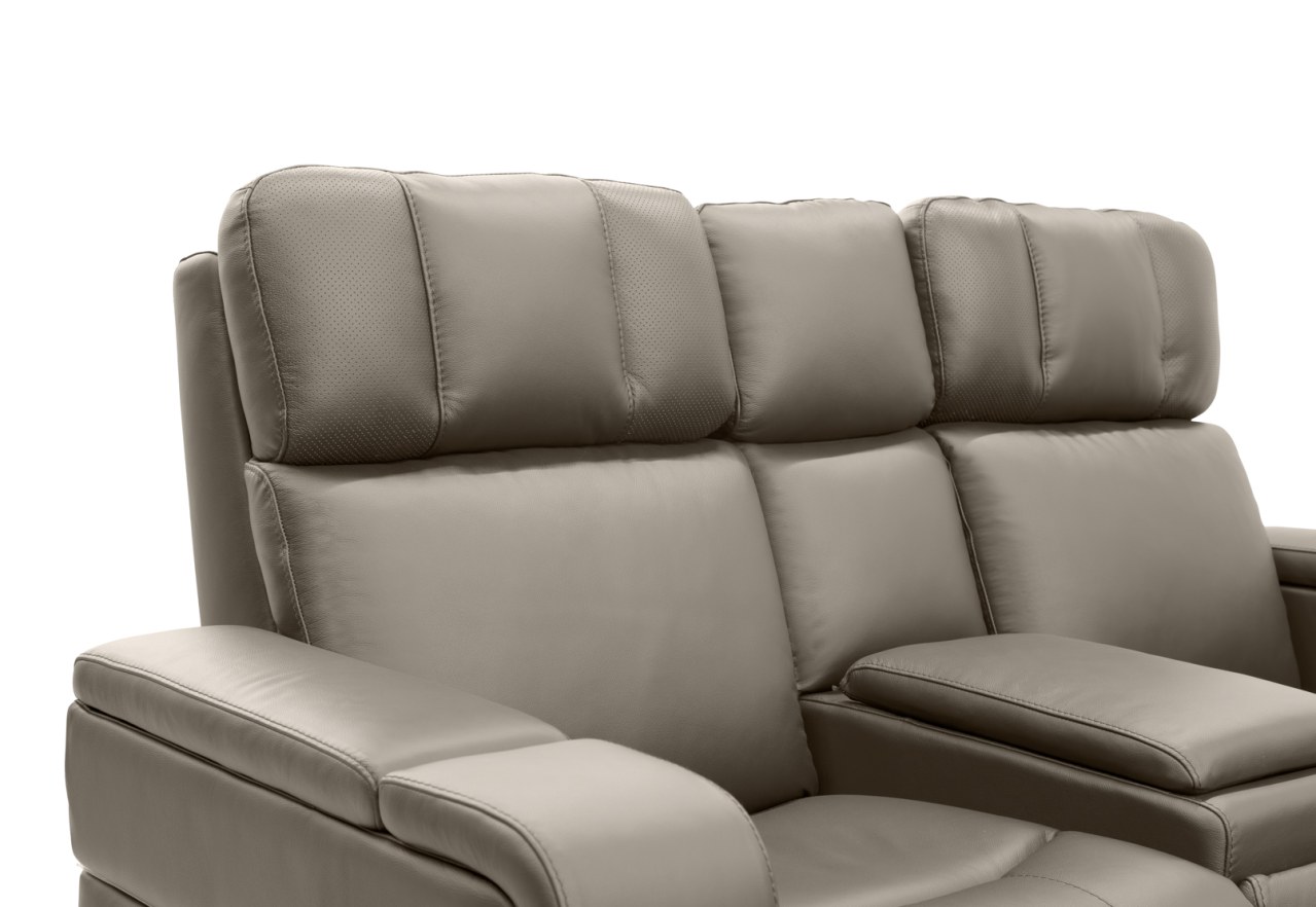 LAS VEGAS LEATHER Media 2 Seater Electric Recliner with Console – image 19 of 30