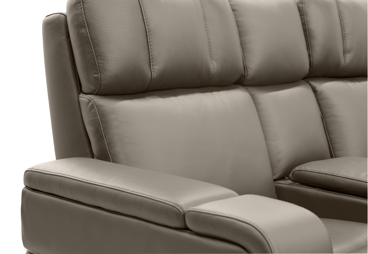 LAS VEGAS LEATHER Media 2 Seater Electric Recliner with Console – image 22 of 30