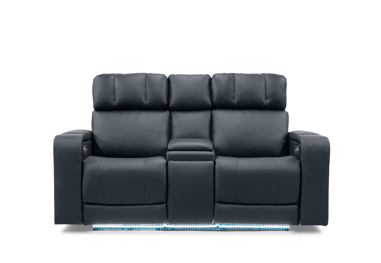 LAS VEGAS LEATHER Media 2 Seater Electric Recliner with Console – image 7 of 30