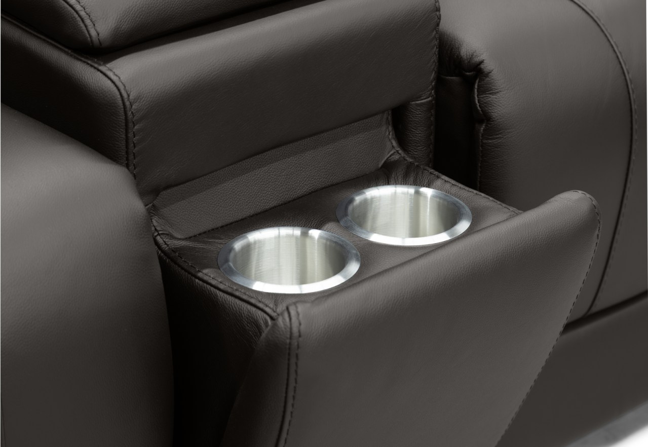 LAS VEGAS LEATHER Media 2 Seater Electric Recliner with Console – image 27 of 30
