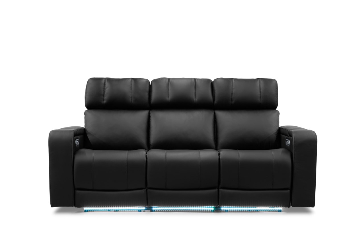 LAS VEGAS LEATHER Media 3 Seater Electric Recliner with Drop Down Table – image 7 of 33
