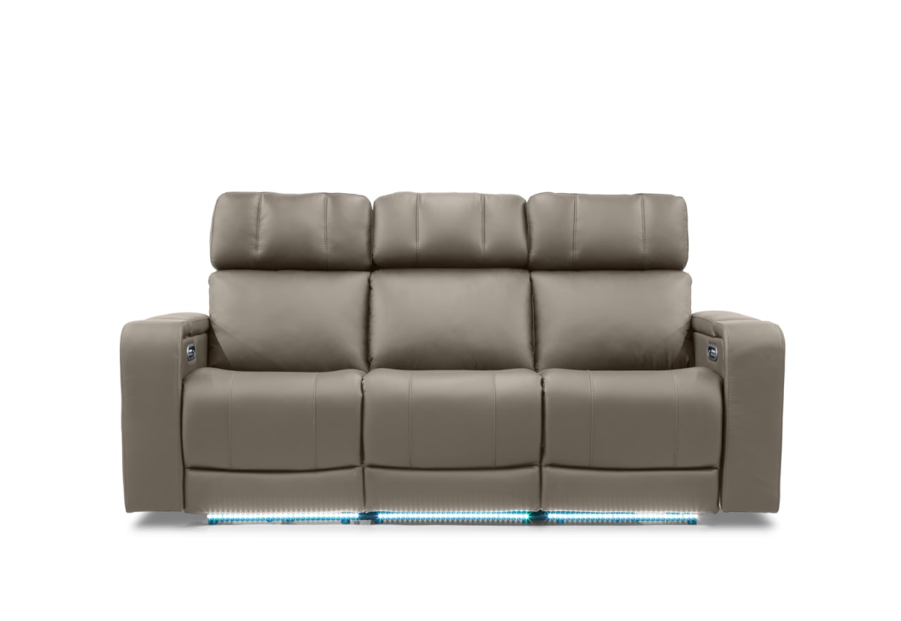 LAS VEGAS LEATHER Media 3 Seater Electric Recliner with Drop Down Table – image 7 of 33
