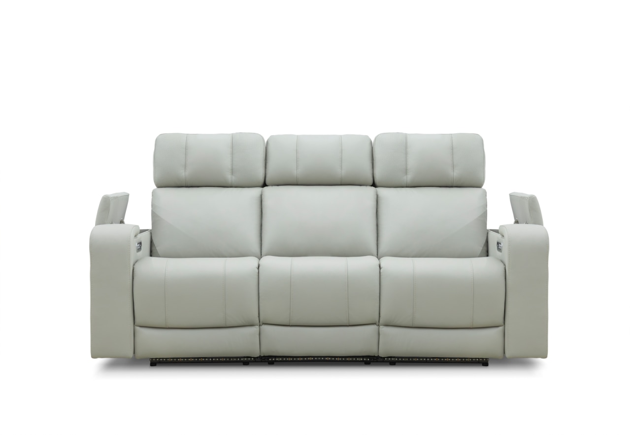 LAS VEGAS LEATHER Media 3 Seater Electric Recliner with Drop Down Table – image 2 of 23
