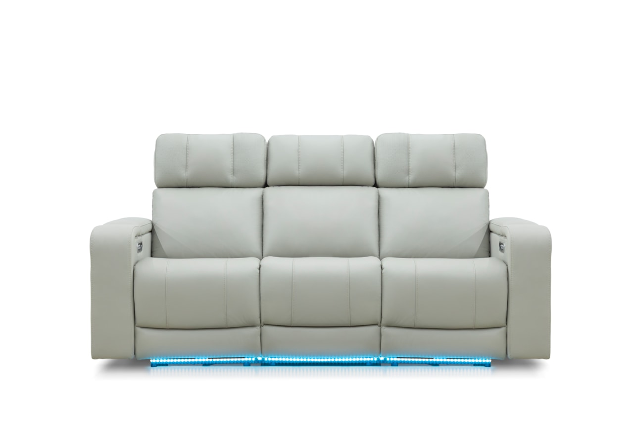LAS VEGAS LEATHER Media 3 Seater Electric Recliner with Drop Down Table – image 9 of 23