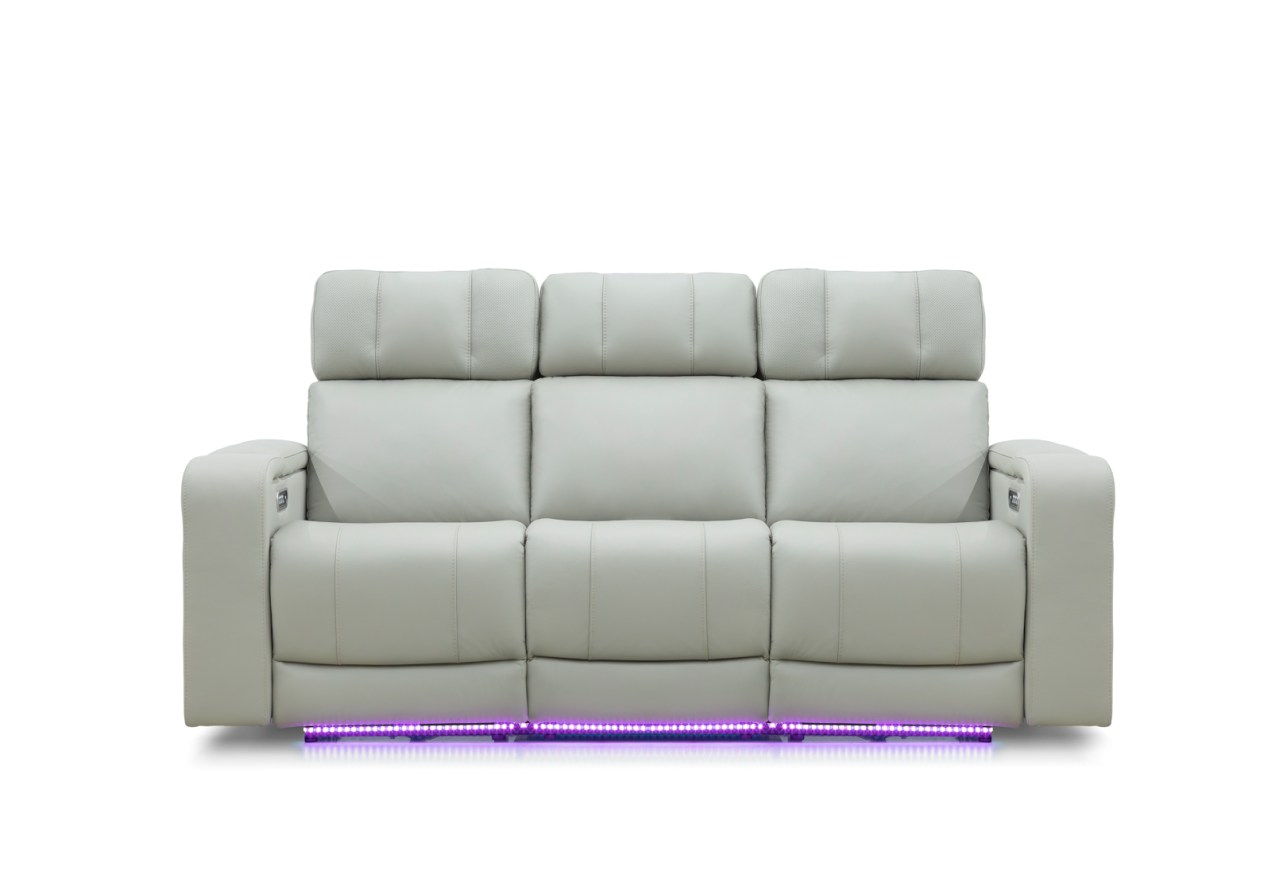 LAS VEGAS LEATHER Media 3 Seater Electric Recliner with Drop Down Table – image 11 of 23