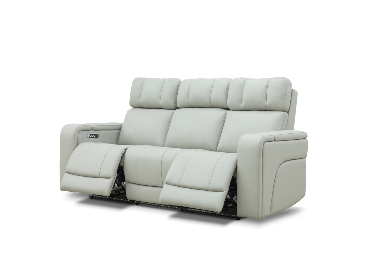 LAS VEGAS LEATHER Media 3 Seater Electric Recliner with Drop Down Table – image 13 of 23