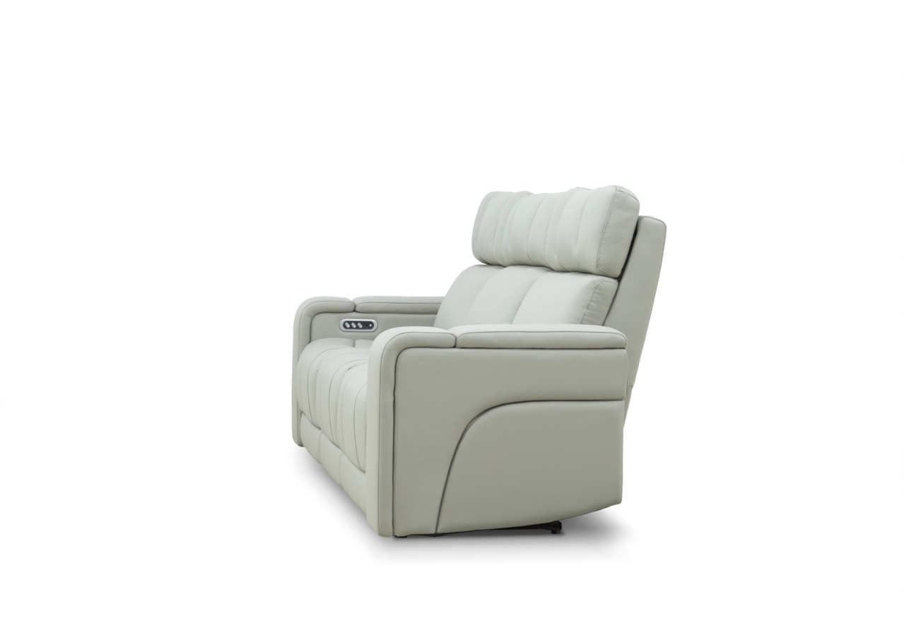 LAS VEGAS LEATHER Media 3 Seater Electric Recliner with Drop Down Table – image 21 of 23